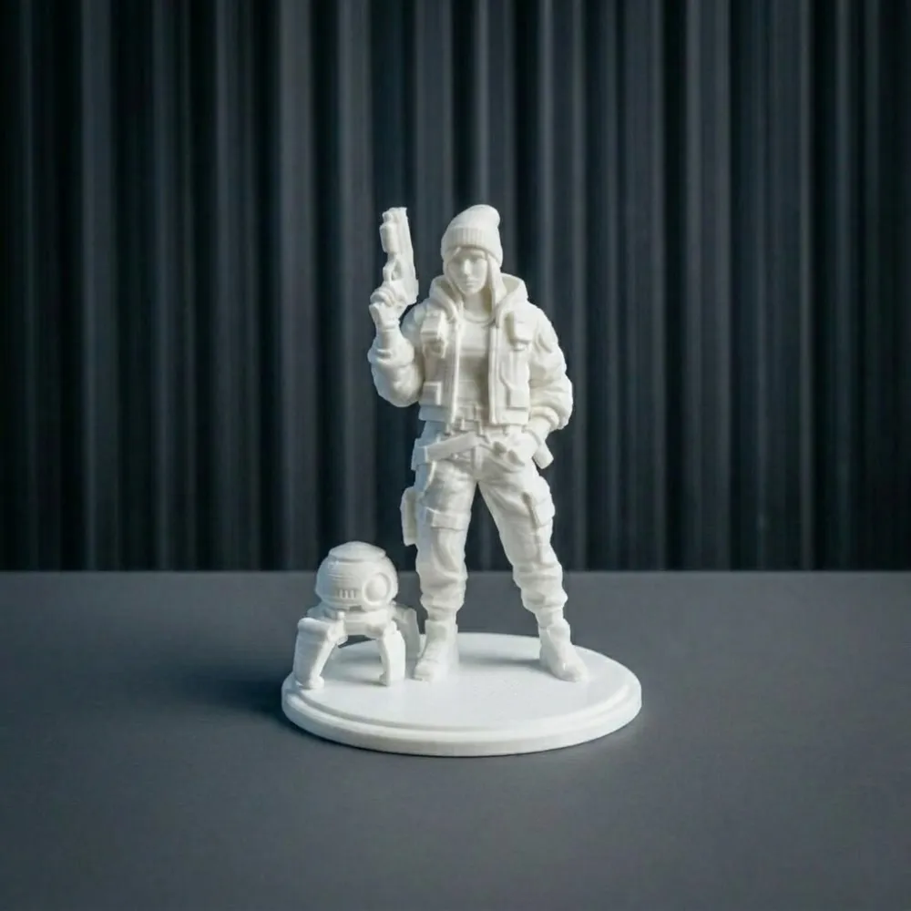 Figura coleccionable de KJ, personaje de Valorant, impresa en 3D