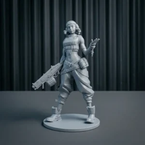 Figura coleccionable de Raze, personaje de Valorant, en 3D