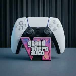 Soporte de mando PlayStation 5 con diseño GTA VI impreso en 3D